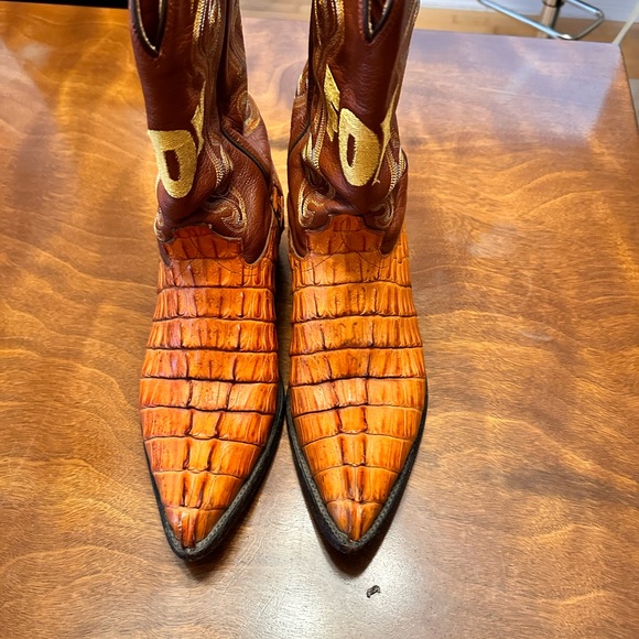 Genuine Caiman Alligator Skin Cowboy Western Boots Mens Size 10D - Picture 6 of 8